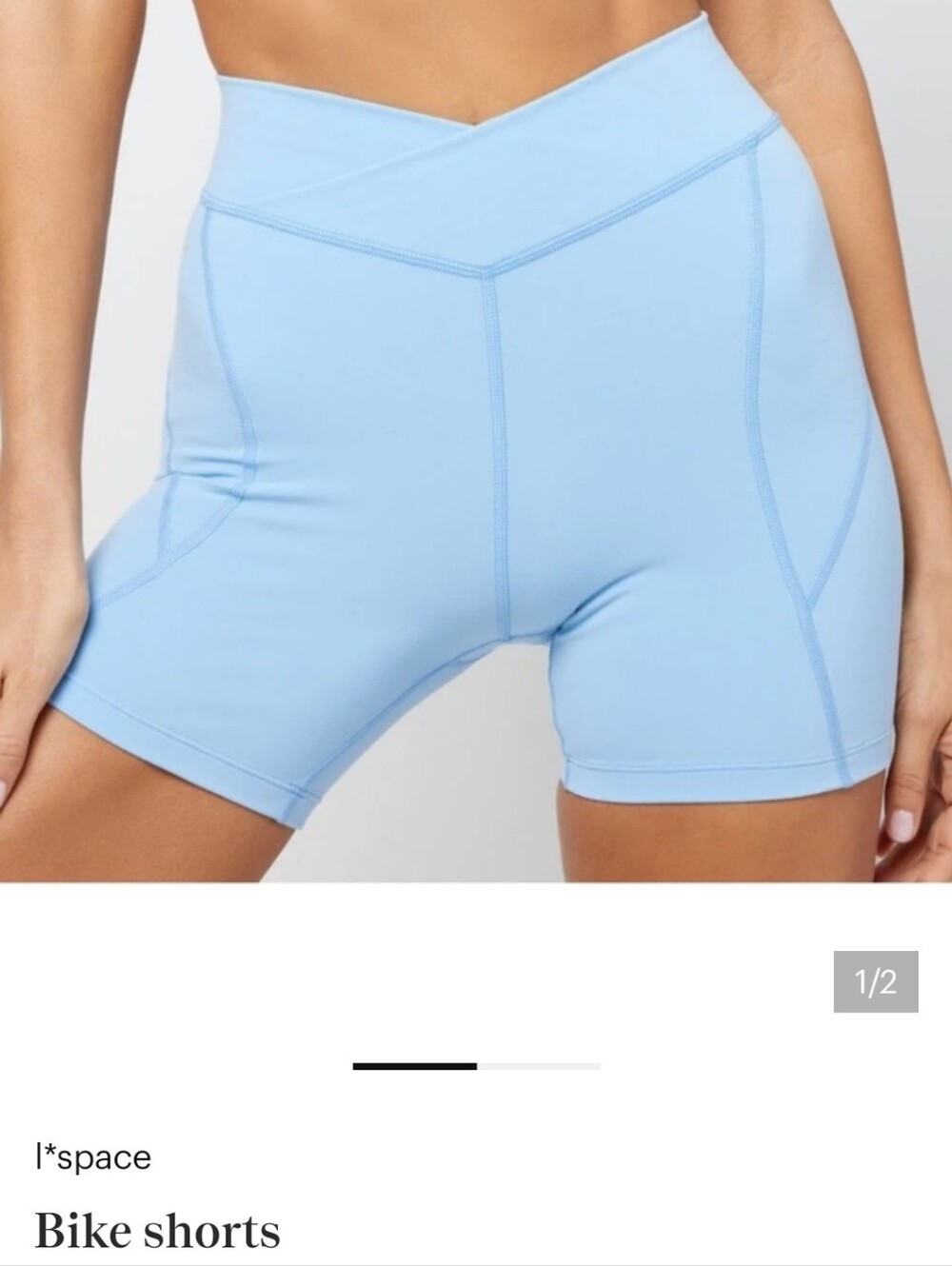 l*space Sky🛍 Blue V-Waist Bike Shorts